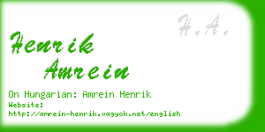 henrik amrein business card